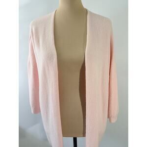 Alexandre Laurent Paris Cardigan Light Baby Pink 1X Soft Fuzzy Made In Italy
